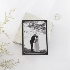 Chalkboard Border Wedding Thank you card