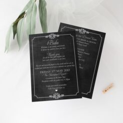 chalkboard order of service front and back