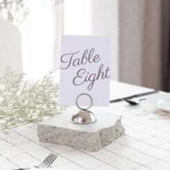 table number in metal stand