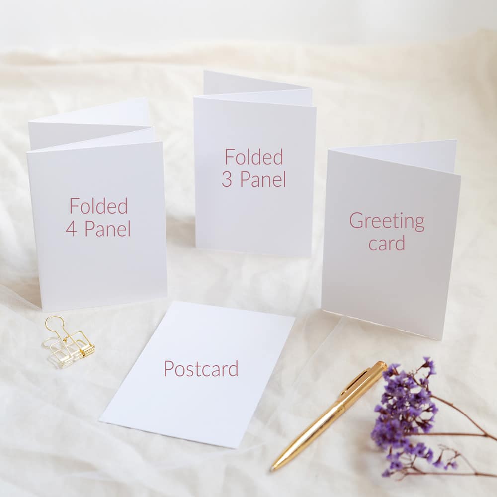 Thank you card printing options