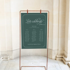 hanging sign board on copper frame